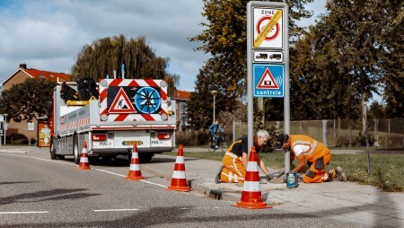 Bebording geplaatst voor de zero-emissiezone_website